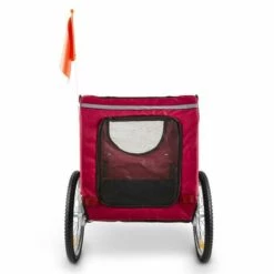 DURAMAXX King Rex Attelage à Vélo Remorque Pour Chien 250 L 40 Kg Tube En Acier Rouge-noir -Cage, caisse et transport pour chien Soldes 42753352 4