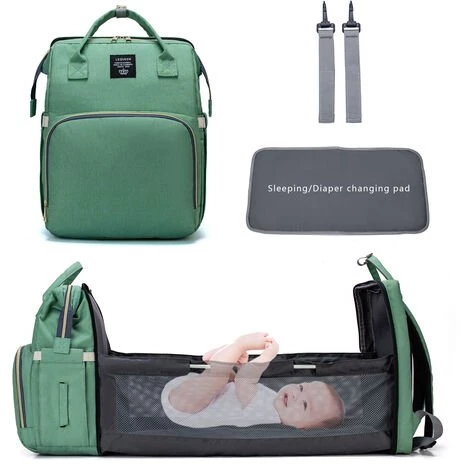 DONTODENT Sac à Dos à Langer Bébé étanche En Oxford,Sac A Langer Pour Bebe Multifonction Sac De Voyage Avec 1 Matelas à Langer Et 2 Sangles De Poussette Pour Mères Et Papa-vert 1 DONTODENT Sac à Dos à Langer Bébé étanche En Oxford,Sac A Langer Pour Bebe Multifonction Sac De Voyage Avec 1 Matelas à Langer Et 2 Sangles De Poussette Pour Mères Et Papa-vert