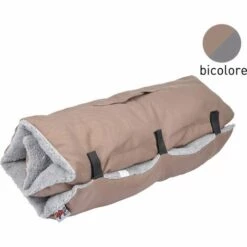 HOMEMAISON Matelas De Voyage Bicolore Avec Intérieur En Sherpa Taupe Gris 80 X 50 Cm - Taupe Gris