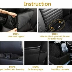 ALMI Sac De Transport Pour Chien Housse De Siège Auto Pour Chien, Sac De Sécurité Pour Animal Domestique Rehausseur De Siège,Transport Pliable Imperméable Lavable De Voiture Pour Chien Et Chat -Cage, caisse et transport pour chien Soldes 43879223 5