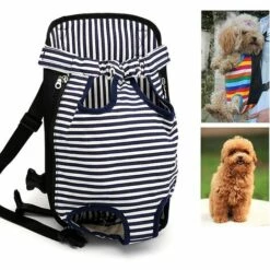 ALMI Sac De Transport Pour Chien Sac De Transport Pour Chien/Chat Animaux De Compagnie, Sac à Dos à Bandoulière Double Réglable Pour Chien/Chat Pour La Marche, La Randonnée, Le Vélo Et La Moto (L, Bleu)