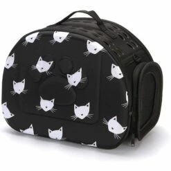 ALMI Sac De Transport Pour Chien Sac Transport Chat Chien En EVA Souple Léger Caisse Respirant Cage Pliable à Parois Souples Pour Animaux Domestique Voyage (S, Bleu)