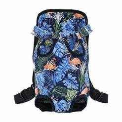 ALMI Sac De Transport Pour Chien Sac à Dos Pour Chien/Sac Ventral De Transport Pour Chat Sac De Voyage Pour Petit Animaux Portable (Bleu Orange, L)