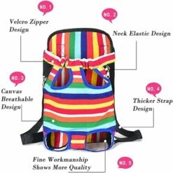 ALMI Sac De Transport Pour Chien Sac à Dos Pour Chiens Chats, Sac à Dos De Randonnée Pour Chat, Sac De Transport Pour Chien, Sac De Poitrine Pour Animaux De Compagnie -Cage, caisse et transport pour chien Soldes 43885049 3