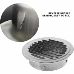 BEARSU Sphère Vent D'air En Acier Inoxydable Grille De Ventilation Thicken Hotte Murale De Montage Covers D'échappement Salle De Bains Cuisine évents Ventilateur Et Aérateurs (120mm) -Cage, caisse et transport pour chien Soldes 44399469 4