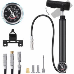 3 En 1 Mini Pompe à Vélo Pompe à Main Légère Avec Manomètre Compact Rapide Et Facile à Utiliser Jmax -Cage, caisse et transport pour chien Soldes 44650999 3