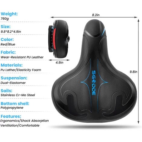 Vélo Tricycle Siège De Vélo Selle Coussin De Siège Coussin Soutien Adultes Enfants Bleu Jmax 2 Vélo Tricycle Siège De Vélo Selle Coussin De Siège Coussin Soutien Adultes Enfants Bleu Jmax – Image 2