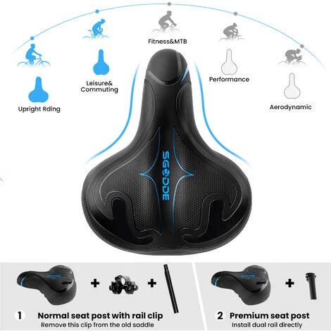 Vélo Tricycle Siège De Vélo Selle Coussin De Siège Coussin Soutien Adultes Enfants Bleu Jmax 3 Vélo Tricycle Siège De Vélo Selle Coussin De Siège Coussin Soutien Adultes Enfants Bleu Jmax – Image 3