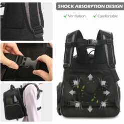 TODECO Sac à Dos Extensible Pour Chats, Extra Large 40x30x45cm (L X L X H), Sac De Voyage Portable Pour Animaux De Compagnie Avec Tunnel, Gris - Gris -Cage, caisse et transport pour chien Soldes 44828228 5