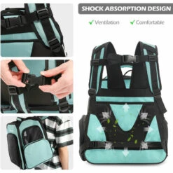 TODECO Sac à Dos Extensible Pour Chats, Extra Large 40x30x45cm (L X L X H), Sac De Voyage Portable Pour Animaux De Compagnie Avec Tunnel, Vert - Vert -Cage, caisse et transport pour chien Soldes 44828230 5
