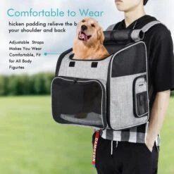 ELLE Sac à Dos Pour Animaux De Compagnie Chiens/Chats, Sac De Transport Portatif Pour Animaux De Compagnie Avec Sac De Voyage Polyvalent Pliable Et Respirable, Idéal Pour Les Animaux De 3-10 Kg 7 ELLE Sac à Dos Pour Animaux De Compagnie Chiens/Chats, Sac De Transport Portatif Pour Animaux De Compagnie Avec Sac De Voyage Polyvalent Pliable Et Respirable, Idéal Pour Les Animaux De 3-10 Kg -Cage, caisse et transport pour chien Soldes 44843364 3