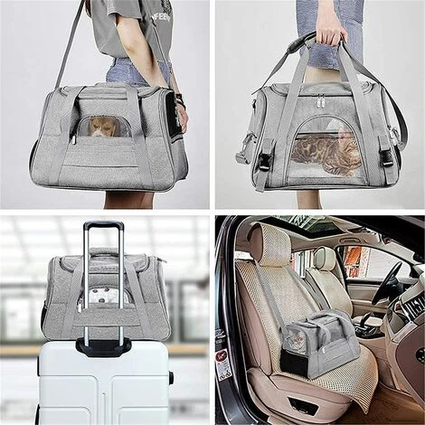 Sac De Transport Pour Chat, Triomphe Caisse Pliable Pour Chien Respirant, Avec Bandoulière Réglable Sac Transport Chien, Pour Chat Chaton Petit Chien Lapin Animal 2 Sac De Transport Pour Chat, Triomphe Caisse Pliable Pour Chien Respirant, Avec Bandoulière Réglable Sac Transport Chien, Pour Chat Chaton Petit Chien Lapin Animal – Image 2