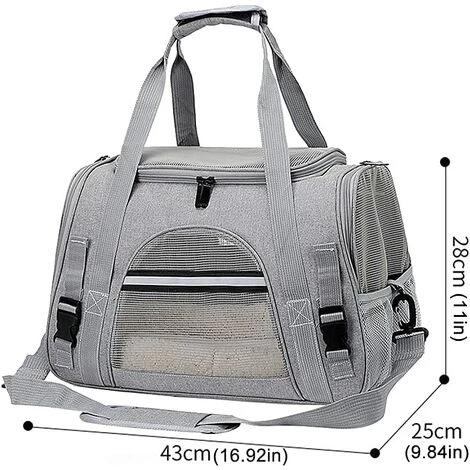 Sac De Transport Pour Chat, Triomphe Caisse Pliable Pour Chien Respirant, Avec Bandoulière Réglable Sac Transport Chien, Pour Chat Chaton Petit Chien Lapin Animal 5 Sac De Transport Pour Chat, Triomphe Caisse Pliable Pour Chien Respirant, Avec Bandoulière Réglable Sac Transport Chien, Pour Chat Chaton Petit Chien Lapin Animal – Image 5