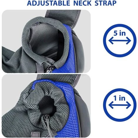 VERSAILLESFR Sac De Transport Chien Sac à Bandoulière Pour Chat Chiot Réglable Sac De Voyage Pour Petits Animaux Sac à Main Chien Avec Pochette En Filet Respirant Bleu -Versailles 3 VERSAILLESFR Sac De Transport Chien Sac à Bandoulière Pour Chat Chiot Réglable Sac De Voyage Pour Petits Animaux Sac à Main Chien Avec Pochette En Filet Respirant Bleu -Versailles – Image 3