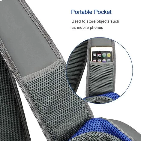 VERSAILLESFR Sac De Transport Chien Sac à Bandoulière Pour Chat Chiot Réglable Sac De Voyage Pour Petits Animaux Sac à Main Chien Avec Pochette En Filet Respirant Bleu -Versailles 5 VERSAILLESFR Sac De Transport Chien Sac à Bandoulière Pour Chat Chiot Réglable Sac De Voyage Pour Petits Animaux Sac à Main Chien Avec Pochette En Filet Respirant Bleu -Versailles – Image 5