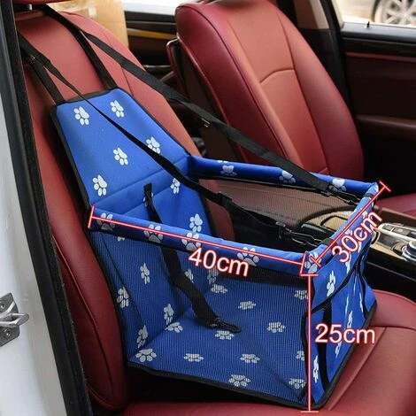 ALMI Sac De Transport Chien Siège D'Appoint De Voiture Chat Petite Et Moyenne Taille Ceinture De Siège De Voiture Etanche Avec Ceinture De Sécurité Housse De Rehausseur Durable (Bleu) 2 ALMI Sac De Transport Chien Siège D'Appoint De Voiture Chat Petite Et Moyenne Taille Ceinture De Siège De Voiture Etanche Avec Ceinture De Sécurité Housse De Rehausseur Durable (Bleu) – Image 2