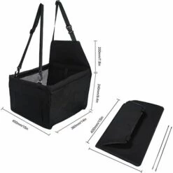 ALMI Siège De Voiture Pour Chien. Siège Rehausseur De Voiture Pour Animal Domestique.tissu Oxford Respirant Pour Petits Chiens. Chats Ou Autres Petits Animaux (noir) -Cage, caisse et transport pour chien Soldes 45531403 4