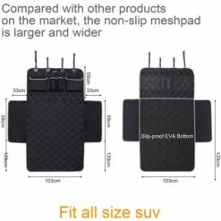 VERSAILLESFR Protection Coffre Voiture Chien Universelle, 2 Grandes Poches, Imperméable & Antidérapant, 185 X 105 Cm Couverture De Coffre Pour Plupart Voitures, Gris -Versailles 9 VERSAILLESFR Protection Coffre Voiture Chien Universelle, 2 Grandes Poches, Imperméable & Antidérapant, 185 X 105 Cm Couverture De Coffre Pour Plupart Voitures, Gris -Versailles -Cage, caisse et transport pour chien Soldes 46324188 5