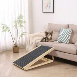 DAY PLUS 70CM Rampe Pour Chien/chat Réglable En Hauteur 2 Marches Rampe Pour Chien Escalier En Bois Pliable -Cage, caisse et transport pour chien Soldes 46377821 5
