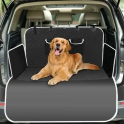 Pecute Protection Coffre Voiture Chien Universelle,Couverture De Coffre Chien Imperméable & Antidérapant, Protection Housse De Coffre Avec 3 Sacs De Rangement, Pour Petit & Moyen Voiture(102 * 185cm)