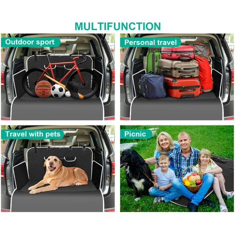 Pecute Protection Coffre Voiture Chien Universelle,Couverture De Coffre Chien Imperméable & Antidérapant, Protection Housse De Coffre Avec 3 Sacs De Rangement, Pour Petit & Moyen Voiture(102 * 185cm) 3 Pecute Protection Coffre Voiture Chien Universelle,Couverture De Coffre Chien Imperméable & Antidérapant, Protection Housse De Coffre Avec 3 Sacs De Rangement, Pour Petit & Moyen Voiture(102 * 185cm) – Image 3
