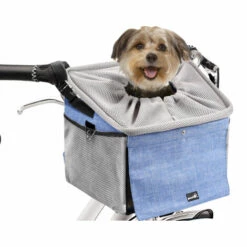 Pecute Sac De Transport Pour Chat Chien 4 En 1 - Panier De Vélo + Sac à Dos De Transport + Sacs De Transport Bandoulière + Sièges Auto, Détachables, Respirant,pour Chat Chiot Petit Chien Lapin(≤ 9Kg)