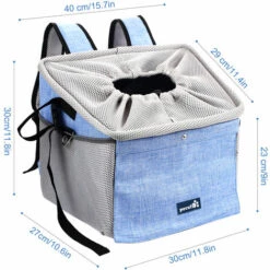 Pecute Sac De Transport Pour Chat Chien 4 En 1 - Panier De Vélo + Sac à Dos De Transport + Sacs De Transport Bandoulière + Sièges Auto, Détachables, Respirant,pour Chat Chiot Petit Chien Lapin(≤ 9Kg) -Cage, caisse et transport pour chien Soldes 47518514 5