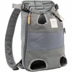 TINOR Sac De Transport Pour Animaux Chien, Sac à Dos Pour Chien, Sac à Dos De Transport, Transport Sac à Dos Pour Animaux De Compagnie Jpour Marche Randonnée Vélo Et Support Moto Jusqu'à 10 Kg(gris)