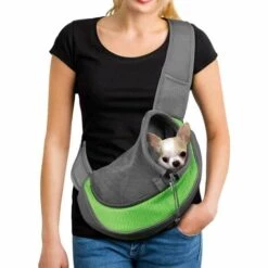 Sac De Transport Portable Chien Sac Bandoulière Filet Respirant Pour Chien Et Chat Chiot épaule Pour Animaux De Compagnie Sling Sac Transporteur Réglable Sac De Voyage Pour Petits Animaux Chien,L GrooFoo