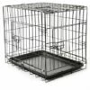 TRESKO Cage De Transport 62 X 45 X 52 Cm Pour Chien Pliable | 2 Portes | Transportable | Caisse De Transport En Métal
