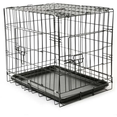 TRESKO Cage De Transport 62 X 45 X 52 Cm Pour Chien Pliable | 2 Portes | Transportable | Caisse De Transport En Métal 1 TRESKO Cage De Transport 62 X 45 X 52 Cm Pour Chien Pliable | 2 Portes | Transportable | Caisse De Transport En Métal