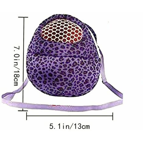 ECHOO Sac De Transport Pour Animal Domestique - Bandoulière Réglable Avec Bol Pour Petits Animaux - Mangeoire Pour Lapin - Sac De Voyage Respirant - Taille S : 18 X 13 Cm - Léopard Violet 2 ECHOO Sac De Transport Pour Animal Domestique - Bandoulière Réglable Avec Bol Pour Petits Animaux - Mangeoire Pour Lapin - Sac De Voyage Respirant - Taille S : 18 X 13 Cm - Léopard Violet – Image 2