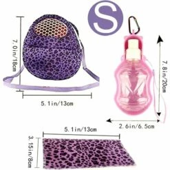 ECHOO Sac De Transport Pour Animal Domestique - Bandoulière Réglable Avec Bol Pour Petits Animaux - Mangeoire Pour Lapin - Sac De Voyage Respirant - Taille S : 18 X 13 Cm - Léopard Violet 7 ECHOO Sac De Transport Pour Animal Domestique - Bandoulière Réglable Avec Bol Pour Petits Animaux - Mangeoire Pour Lapin - Sac De Voyage Respirant - Taille S : 18 X 13 Cm - Léopard Violet -Cage, caisse et transport pour chien Soldes 50872767 3