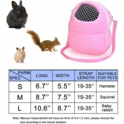 Sac De Transport Pour Animal De Compagnie, Porteur De Voyage Pour Animal De Compagnie Avec Les Bandoulières En Nylon, Sac Pour Petit Animal De Compagnie, Pour Hamster, Hérisson Macaron -Cage, caisse et transport pour chien Soldes 50929391 5