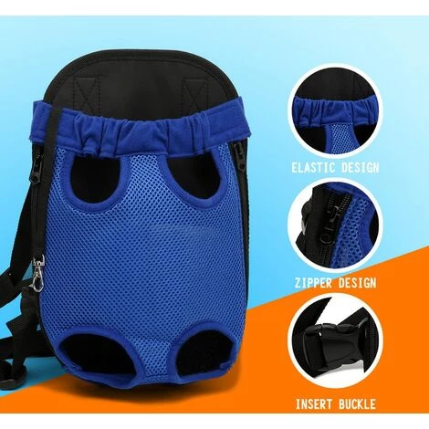VERSAILLESFR Pet Dog Carrier Backpack Respirant En Plein Air Voyage Chien À Dos Toile Jambes De Toile À L'avant Sac D'épaule Pet Sacs Animaux Durable Sac À Bandoulière (XL; Chest(43cm-63cm), Bleu), Versailles 3 VERSAILLESFR Pet Dog Carrier Backpack Respirant En Plein Air Voyage Chien À Dos Toile Jambes De Toile À L'avant Sac D'épaule Pet Sacs Animaux Durable Sac À Bandoulière (XL; Chest(43cm-63cm), Bleu), Versailles – Image 3