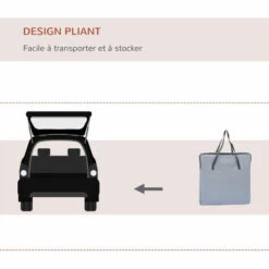 PawHut Sac De Transport Pour Chien Et Chat Pliable - Poignées, Entrée Zippée, Poches - Coussin Amovible Inclus - Oxford Nylon Gris - Gris 8 PawHut Sac De Transport Pour Chien Et Chat Pliable - Poignées, Entrée Zippée, Poches - Coussin Amovible Inclus - Oxford Nylon Gris - Gris -Cage, caisse et transport pour chien Soldes 51254860 4