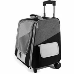 ZHUOXUAN Sac à Roulettes Pour Animaux De Compagnie Trolley Case Sac à Dos Pour Chien à Bandoulière Sortir Sac VIP Teddy Pour Animaux De Compagnie Sac Pour Chat M—Moyen, Bleu