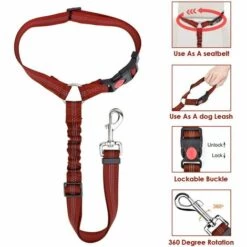 ZHUOXUAN Ceinture De Sécurité Pour Chien, 2 Pièces De Ceinture De Sécurité Pour Voiture Pour Animaux De Compagnie Appuie-tête Ceinture De Sécurité Réglable Pour Chiot Ceinture De Sécurité élastique Réfléchissante Connexion élastique à L'élastique Harnais De Voitur -Cage, caisse et transport pour chien Soldes 51452543 3