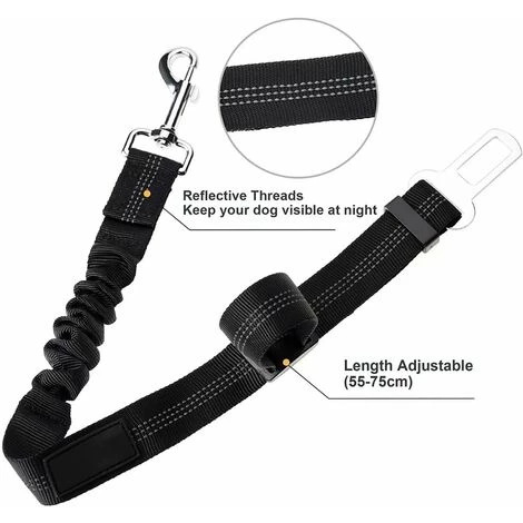 LITZEE Lot De 2 Voiture Ceinture De Securite Pour Chien, Avec Absorption Des Chocs Et Mousqueton Elastique Reglable Pour Chien Harnais De Securite Superieure Pour Tous Les Chiens Et Chats 5 LITZEE Lot De 2 Voiture Ceinture De Securite Pour Chien, Avec Absorption Des Chocs Et Mousqueton Elastique Reglable Pour Chien Harnais De Securite Superieure Pour Tous Les Chiens Et Chats – Image 5