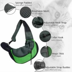 ELLE Sac à Bandoulière Pour Chat/chien Sac à Bandoulière Pour Chien Et Chat épaule Chiot Chat épaule Sac à Bandoulière Pour Animal De Compagnie, Gris -Cage, caisse et transport pour chien Soldes 51602566 4