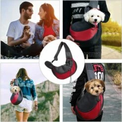 ELLE Sacs à Bandoulière Pour Petits Chiens Et Chats, Sac De Voyage Léger Et Durable Pour Petits Et Chatons, Sac De Voyage Respirant 2,5 Kg / 5,5 Lb, Vert -Cage, caisse et transport pour chien Soldes 51602684 3