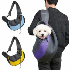 ELLE Sacs à Bandoulière Pour Petits Chiens Et Chats, Sac De Voyage Léger Et Durable Pour Petits Et Chatons, Sac De Voyage Respirant 2,5 Kg / 5,5 Lb, Vert -Cage, caisse et transport pour chien Soldes 51602684 5