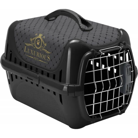 Cage De Transport Luxurious Noir, Chat Ou Petit Chien Max 5 Kg - Animallparadise - Noir 1 Cage De Transport Luxurious Noir, Chat Ou Petit Chien Max 5 Kg - Animallparadise - Noir