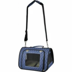 Sac De Transport Audrey, 36 X 21 X 23 Cm, Pour Petit Chat Ou Chien. - Animallparadise - Bleu