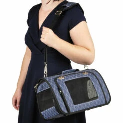 Sac De Transport Audrey, 36 X 21 X 23 Cm, Pour Petit Chat Ou Chien. - Animallparadise - Bleu -Cage, caisse et transport pour chien Soldes 51740246 3