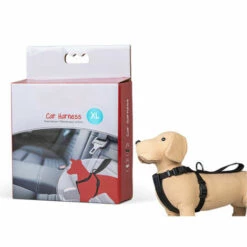 Harnais Et Ceinture De Sécurité Voiture, Taille XL, Pour Chien. - Animallparadise - Noir