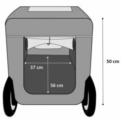 Remorque DOGGY LINER ROMERO. Rouge Et Noir. 60 X 43 X 51 Cm. Pour Chien - Flamingo Pet Products - Rouge -Cage, caisse et transport pour chien Soldes 51741444 3