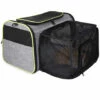 QERSTA Sac De Transport Chat Chien Extensible Et Autres Animaux De Compagnie, Filet Respirant, Spacieux, Pliable, Avec Matelas En Peluche Amovible Pour Voyage En Avion/Train/Voiture (43 * 28 * 28cm)