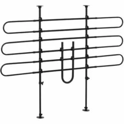 PawHut Grille De Séparation Extensible Voiture Barrière De Sécurité Barre Réglable Pour Chien Acier Noir - Noir