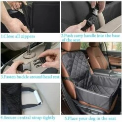 VERSAILLESFR Housse De Siège Auto Pour Chien, Couverture Siège De Voiture De Sécurité Pour Animaux Couverture Pare-Chien Étanche Hamac De Chien Noir 46*46*60cm -Versailles 7 VERSAILLESFR Housse De Siège Auto Pour Chien, Couverture Siège De Voiture De Sécurité Pour Animaux Couverture Pare-Chien Étanche Hamac De Chien Noir 46*46*60cm -Versailles -Cage, caisse et transport pour chien Soldes 52530060 3